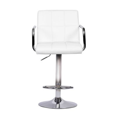 Барный стул Dublin Arm Chrome Eco Белый (44406333) с доставкой