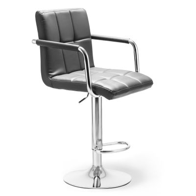 Барный стул Dublin Arm Chrome Eco Темно-серый (44512982) недорого