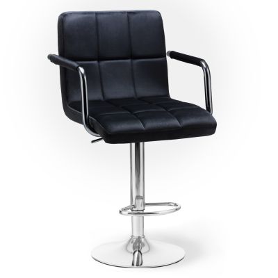 Барний стілець Dublin Arm Chrome Velvet Чорний (44515266)