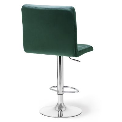 Барный стул Dublin Chrome Velvet Темно-зеленый (44527696) с доставкой