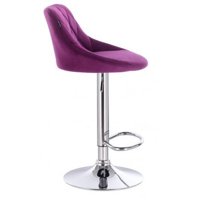 Барний стілець Natali Велюр Фіолетовий, Хром (84478136) дешево