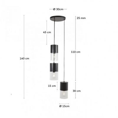 Підвісний світильник FLEXA Чорний (90733536) недорого