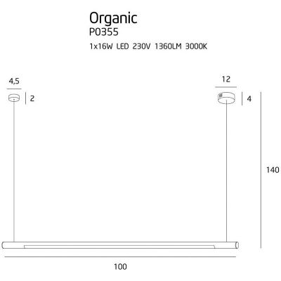Підвісний світильник ORGANIC P 100 Gold (118866791) недорого