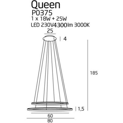Підвісний світильник QUEEN II Chrome (118882562) недорого