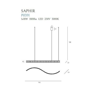 Підвісний світильник Saphir 18W Chrome (118885328) дешево