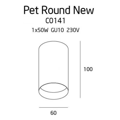 Стельовий світильник PET ROUND NEW Black (118865437) недорого