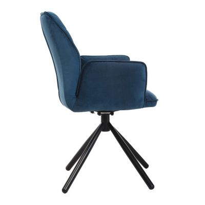 Поворотный стул M-34 fabric Лазурный-вельвет (23439808) с доставкой