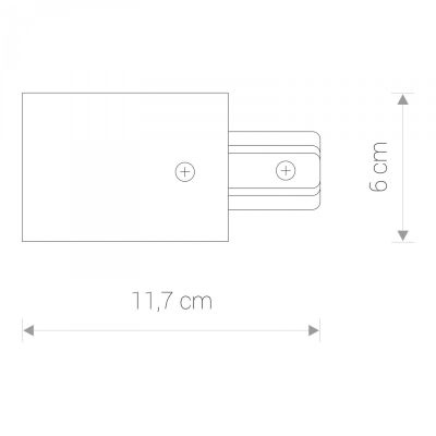 Токоввод Profile recessed power end cap IP20 Белый (109985045) недорого