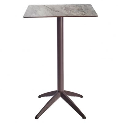 Барный стол Quatro High Fix 70х70 stone, moka (1691271523)
