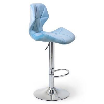 Барний стілець Astra new Velvet Chrome Блакитний (44513024) недорого