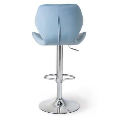Барный стул Astra new Velvet Chrome Голубой (44513024) с доставкой