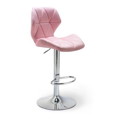 Барний стілець Astra new Velvet Chrome Рожевий (44513025)