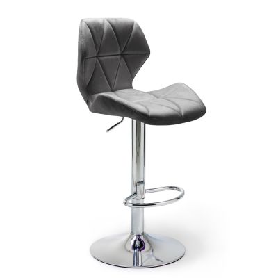 Барний стілець Astra new Chrome Velvet Темно-сірий (44479157)