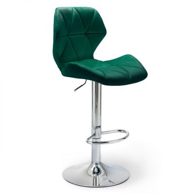 Барний стілець Astra new Chrome Velvet Темно-зелений (44479156)