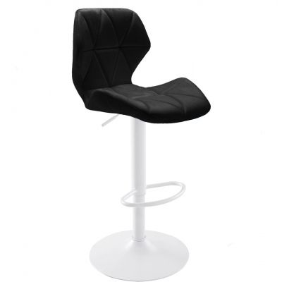 Барний стілець Astra new White Velvet Чорний (44524150)