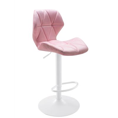 Барний стілець Astra new White Velvet Рожевий (44515259)