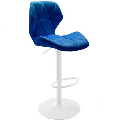 Барний стілець Astra new White Velvet Темно-синій (44524152)