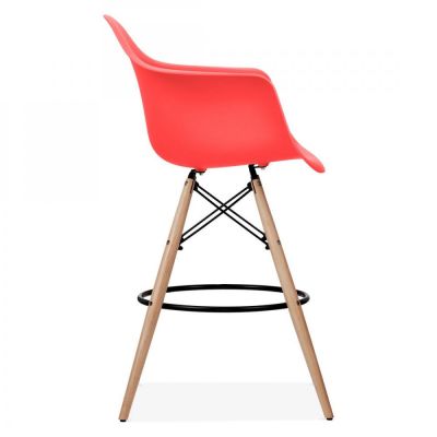 Барный стул Bryan Wood Arm Красный (44189347) дешево