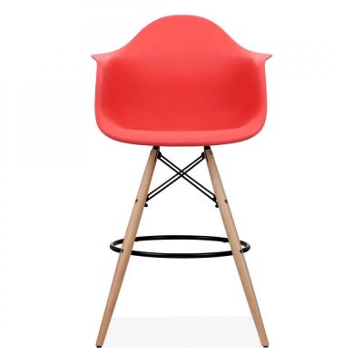 Барный стул Bryan Wood Arm Красный (44189347) недорого