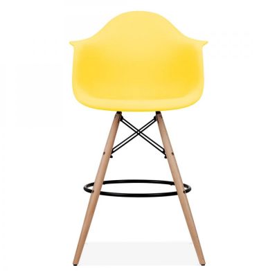 Барний стілець Bryan Wood Arm Жовтий (44189344) недорого