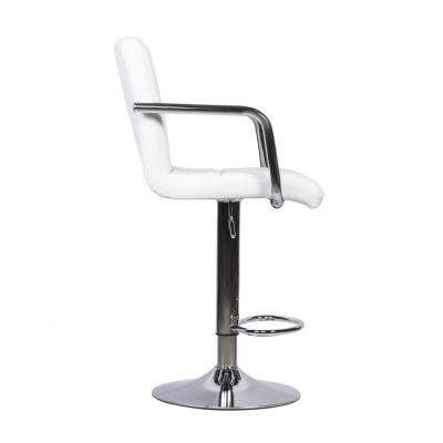 Барний стілець Dublin Arm Chrome Eco Білий (44406333) дешево