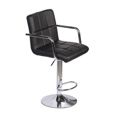 Барный стул Dublin Arm Eco Chrome Черный (44406332) недорого