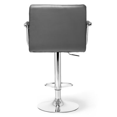 Барний стілець Dublin Arm Chrome Eco Темно-сірий (44512982) с доставкой