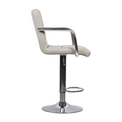 Барний стілець Dublin Arm Chrome Eco Сірий (44442675) дешево