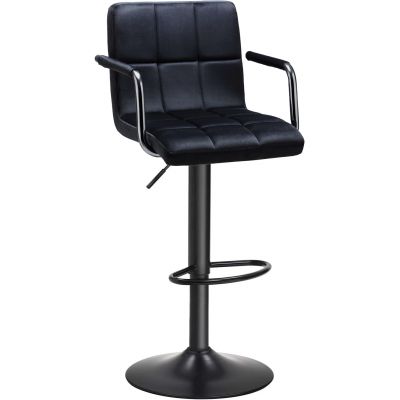Барний стілець Dublin Arm Black Velvet Чорний (44515269)