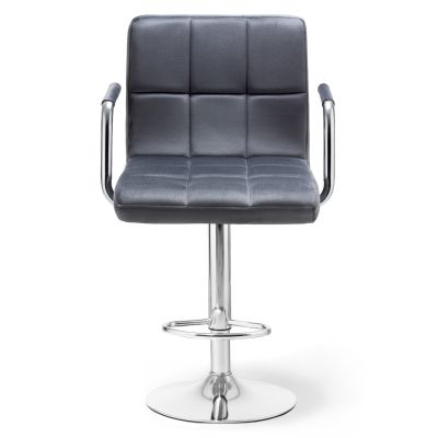 Барный стул Dublin Arm Velvet Chrome Темно-серый (44515167) дешево