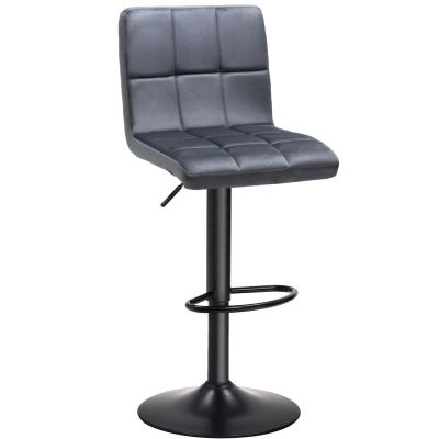 Барний стілець Dublin Black Velvet Темно-сірий (441137362)