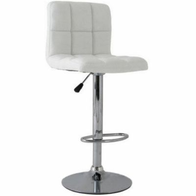 Барний стілець Dublin Eco Chrome Білий (44337132) недорого