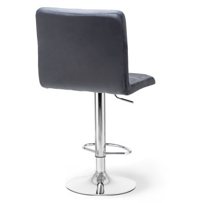 Барный стул Dublin Velvet Chrome Темно-серый (44527697) с доставкой