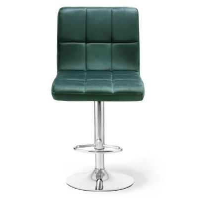 Барний стілець Dublin Velvet Chrome Темно-зелений (44527696) недорого