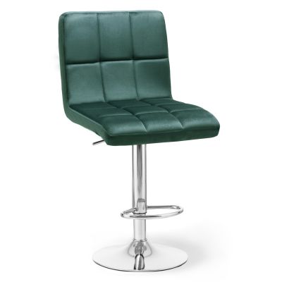 Барний стілець Dublin Chrome Velvet Темно-зелений (44527696)