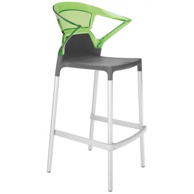 Барный стул Ego-K Антрацит, Прозрачно-зеленый (27186126)