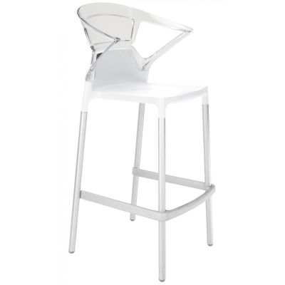 Барный стул Ego-K Белый, Прозрачно-чистый (27186119)