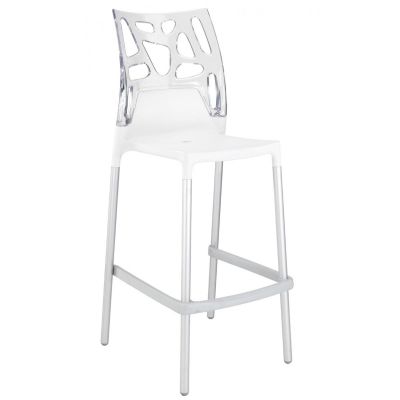 Барный стул Ego-Rock Белый, Прозрачно-чистый (27186135)