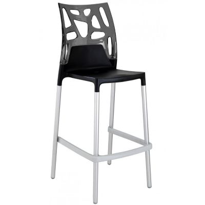 Барний стілець Ego-Rock Чорний, Прозоро-димчастий (27186144)