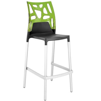 Барный стул Ego-Rock Черный, Прозрачно-зеленый (27186143)