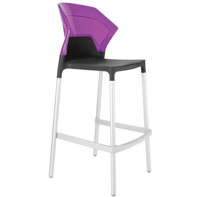 Барный стул Ego-S Антрацит, Прозрачно-пурпурный (27186170)