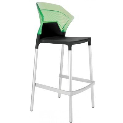 Барний стілець Ego-S Чорний, Прозоро-зелений (27186166)
