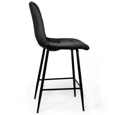 Барний стілець Indigo Velvet Чорний (44524099) недорого