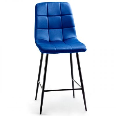 Барний стілець Indigo Velvet Темно-синій (44556643) недорого
