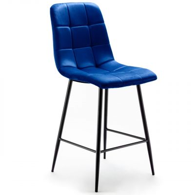 Барний стілець Indigo Velvet Темно-синій (44556643)