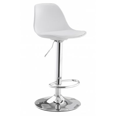 Барний стілець Milan Eco Chrome Білий (44303808)