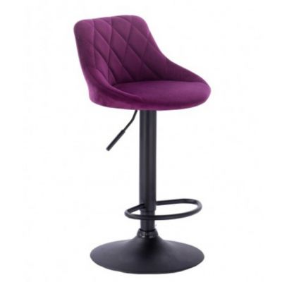 Барний стілець Natali Велюр Фіолетовий, Чорний (84478138)