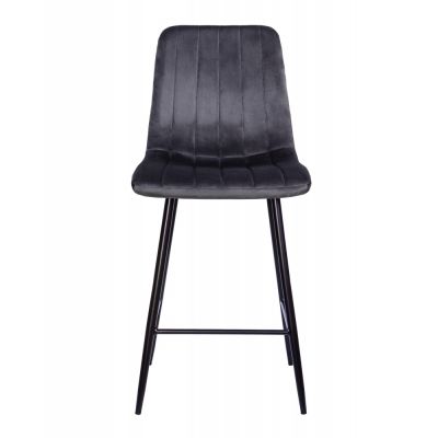 Барний стілець Petty Velvet Темно-сірий (44515253) дешево