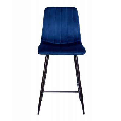 Барний стілець Petty Velvet Темно-синій (44515257) недорого