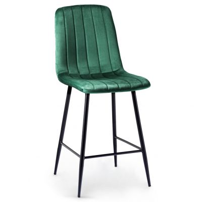 Барний стілець Petty Velvet Темно-зелений (44515252) недорого